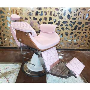 Chaises de barbier hydrauliques réglables de style français pour femmes, chaises de coiffure roses - Product Image 5
