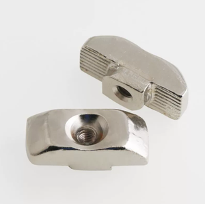 Écrou en T autobloquant industriel à ressort, écrou à billes en T, écrou coulissant en acier inoxydable zingué pour fixation de profilés en aluminium - Product Image 3
