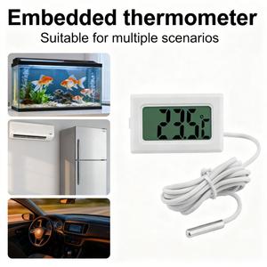 Su Geçirmez Dijital Termometre Araba Buzdolabı Balık Tankı Dijital Ekranlı Termometre - Product Image 6