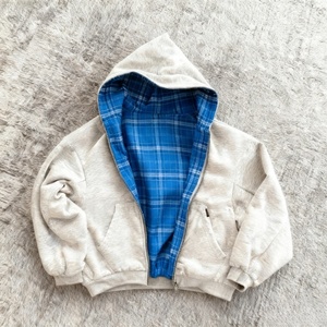 <span class=keywords><strong>Felpe</strong></span> Oversize Reversibili Personalizzate per Uomo, Alta Qualità 100% Cotone, Casual di Lusso, Design a Quadri Foderato, Felpa Streetwear - Product Image 3