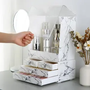 Kommode muschelschale PS kosmetik aufbewahrungsbox pinsel tablett kunststoff marmor makeup organizer set