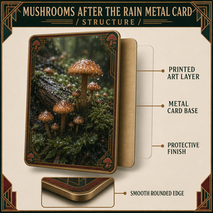 Tarjeta Coleccionable <span class=keywords><strong>de</strong></span> Metal con Impresión HD Personalizada, Diseño <span class=keywords><strong>de</strong></span> Hongos Después <span class=keywords><strong>de</strong></span> <span class=keywords><strong>la</strong></span> Lluvia, Tarjeta <span class=keywords><strong>de</strong></span> Recuerdo <span class=keywords><strong>de</strong></span> Acero Inoxidable <span class=keywords><strong>de</strong></span> Lujo para Amantes <span class=keywords><strong>de</strong></span> <span class=keywords><strong>la</strong></span> Naturaleza - Product Image 5