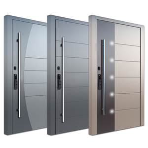 Porta d'Ingresso di Sicurezza in Acciaio Inox a <span class=keywords><strong>Doppia</strong></span> <span class=keywords><strong>Anta</strong></span>, Design Turco Tagliato al Laser, Antieffrazione per Esterni - Product Image 3