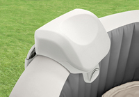 Spa INTEX 28440&28442 Puresap Greywood Deluxe à motif imitation bois, spa rond à bulles disponible en tailles pour 4 et 6 personnes