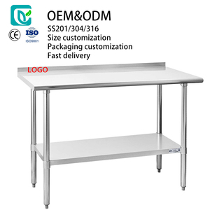 <span class=keywords><strong>Mesa</strong></span> de Trabajo de Acero Inoxidable Aprobada por la NSF (WT2484), Equipo de <span class=keywords><strong>Cocina</strong></span> <span class=keywords><strong>Multiusos</strong></span> con Acabado Cepillado - Product Image 1