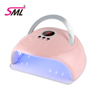 Lampe de séchage rapide pour ongles SML portable avec poignée, écran numérique et minuterie, pour usage domestique et professionnel, en plastique
