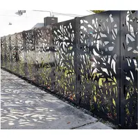 व्यापार छिद्रित उद्यान धातु मुख्य गेट डिजाइन ठीक एल्यूमीनियम दीवार सलाखें गेट्स लेजर कट गोपनीयता बाड़ लगाने पैनल