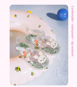 Sandalias de Verano 2026 para Niños y Niñas, Zapatos de Gelatina Infantiles Antideslizantes e Impermeables con Cierre de Velcro y Punta Cerrada, Zapatos de Playa - Product Image 6