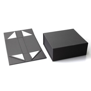 Black flip <b>box</b>, integrated folding <b>box</b>, paper <b>box</b>, cosmetic packaging <b>box</b>, <b>gift</b> <b>box</b> can be customized according to needs - Product Image 1