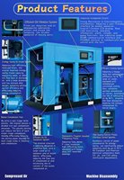 Compresseur d'air à vis fiable et durable, 20HP 15KW, adapté à l'industrie générale ou à la construction