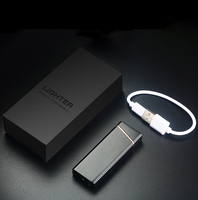 Vente en gros rechargeable tactile coupe-vent double arc briquet coupe-vent grande capacité