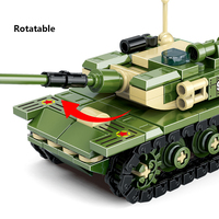 Serie militar JKC7651 99A, equipo de tanque de batalla principal, modelo de bloque de armas, juguete educativo para niños, ensamblaje de bloques de construcción, juguete de plástico