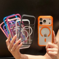 Adhésif magnétique transparent de couleur unie avancé, compatible avec les coques de téléphone iPhone 18 Pro Max, Apple 17 Pro, anti-chute 16