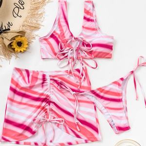 Fabricant de maillots de bain sur mesure, nouveau design de maillot de bain 3 pièces pour femmes, maillot de bain sport 2023, ensemble de bikini - Product Image 1