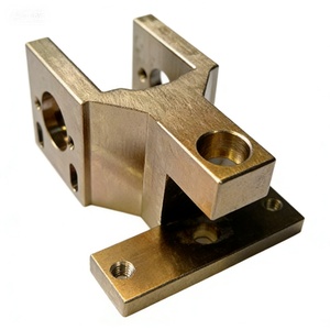 Durable CNC Machined Brass Precision <b>Bracket</b> for Machine Tool Mechanical System Component Mounting - Product Image 3