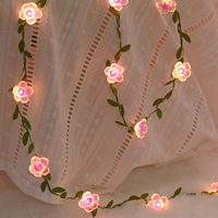 Guirlande lumineuse LED en forme de fleurs de cerisier, alimentée par batterie, 8 modes, pour chambre à coucher, fête de mariage, lumières festives, lumière décorative