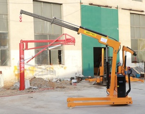 1000kg xây dựng <span class=keywords><strong>Telescopic</strong></span> Boom xách tay mini xe tải cẩu điện di động cần cẩu sàn - Product Image 5