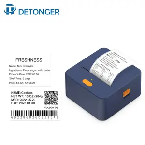 Detonger P1 Draagbare Mini Label Printer Compacte Mobiele Printer Eenvoudig Te Gebruiken Sticker Label Maker