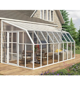 Giardino del sole camere trasporto del basamento di estate casa <span class=keywords><strong>tende</strong></span> da giardino in legno di vetro sunhouse con veranda - Product Image 5