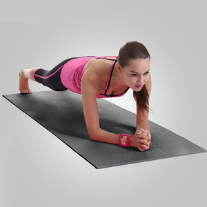 High Density Yoga <b>Mat</b> 6mm Thick Non Slip Extra <b>Large</b> Black Fitness <b>Mat</b> For Home And Gym Use Solid Color YM10-7L - Product Image 1