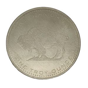 Pure .999 Fine1 Ventas al por mayor 1 Troy Oz Sello 1oz American USA Buffalo Moneda de titanio para el paquete de exhibición del museo con una colección - Product Image 1