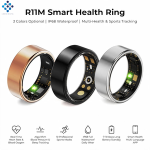 Bague connectée de santé R11M AC6323 étanche IP68, analyse du sommeil par IA, suivi de la fréquence cardiaque en temps réel (5-10 jours) - Product Image 1