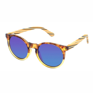 Nouvelles Arrivées Sunway Eyewear : Lunettes de Soleil Tendance pour Femme, Verres Miroir, Monture Œil de Chat, Branches en Bambou - Product Image 1