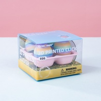 Lot de 4 jouets anti-stress œufs à presser imprimés en 3D, œufs arc-en-ciel à presser avec plateau, jouet sensoriel de bureau pour enfants, cadeau