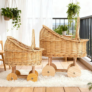 Cesta Colgante Tejida a Mano con Cuerda de Papel en Forma de Cochecito de Bebé para Guardar Juguetes y Alimentos para Niños - Product Image 4