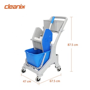 Carrito <span class=keywords><strong>de</strong></span> <span class=keywords><strong>Limpieza</strong></span> con Cubeta <span class=keywords><strong>de</strong></span> Plástico Pequeña Multicolor, Suministros <span class=keywords><strong>de</strong></span> <span class=keywords><strong>Limpieza</strong></span> para Restaurantes con Escurridor <span class=keywords><strong>de</strong></span> Presión para Carritos <span class=keywords><strong>de</strong></span> <span class=keywords><strong>Limpieza</strong></span> - Product Image 4