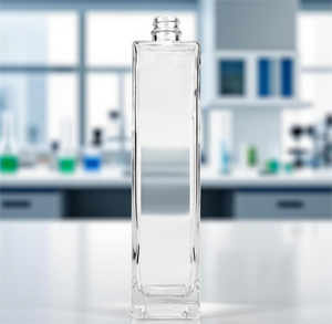 Botella vacía <span class=keywords><strong>de</strong></span> vidrio <span class=keywords><strong>de</strong></span> cuello largo <span class=keywords><strong>de</strong></span> forma cuadrada <span class=keywords><strong>de</strong></span> licor <span class=keywords><strong>de</strong></span> vodka con excelente calidad y servicio integral - Product Image 2