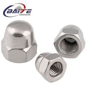 उच्च गुणवत्ता M4-24 स्टेनलेस स्टील हेक्सागोन टोपी नट एकोर्न कैप नट्स डि1587 हेक्स सिर आकार एम 10 लंबाई 20 मिमी - Product Image 1