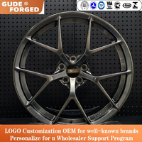 Jantes forgées GUDE 5x112 5x120 personnalisées, finition Black Diamond Platinum pour Porsche 911, BMW M2, E92, E81, F80, Audi R8, jantes de 18 à 22 pouces