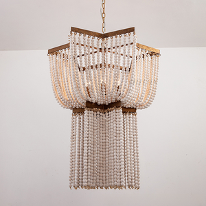 Paese retrò antico bohémien francese <span class=keywords><strong>in</strong></span> <span class=keywords><strong>legno</strong></span> lampadario esagonale camera da letto lampadario - Product Image 1