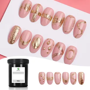 Free samples YDC professional nail artist products 3D carving nail gel for mirror powder molding gel nails art