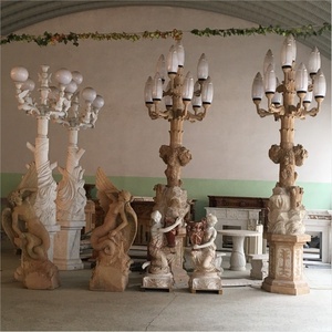 <span class=keywords><strong>Lampe</strong></span> solaire, pilier lumineux <span class=keywords><strong>en</strong></span> <span class=keywords><strong>marbre</strong></span>, pierre naturelle, pour porte extérieure, jardin - Product Image 2
