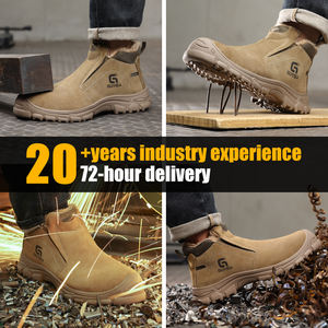 GUYISA Botte <span class=keywords><strong>de</strong></span> sécurité <span class=keywords><strong>de</strong></span> la série Welder Chaussures <span class=keywords><strong>de</strong></span> sécurité anti-écrasement et anti-crevaison en faux daim pour l'hiver - Product Image 2