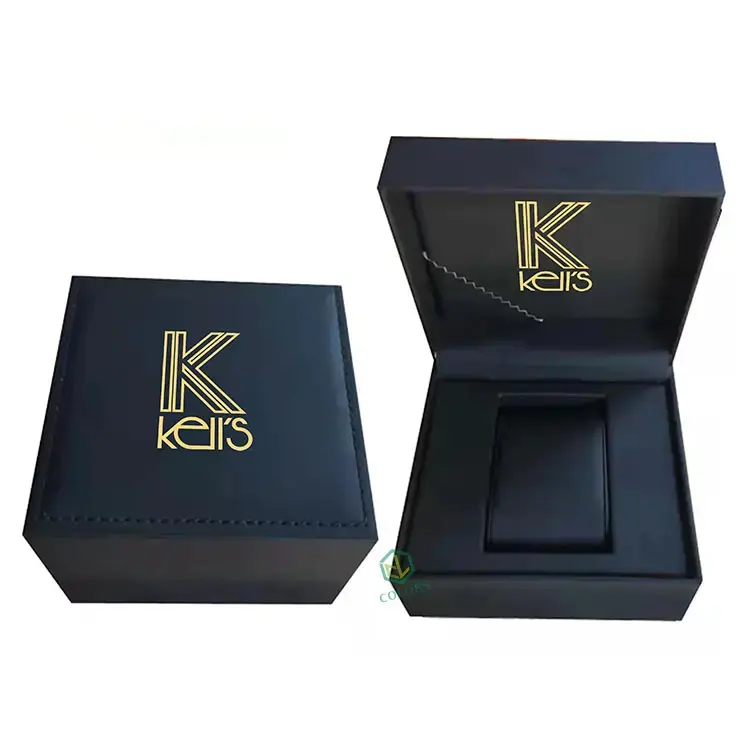 Uhren box Luxus Hochwertiges benutzer definiertes Logo Schwarzer Karton Papier Geschenk Rolex ables Verpackung Neues Design Benutzer definierte quadratische Uhren box