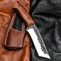 Vente en gros d'usine, couteau à lame fixe en acier 5cr13 pour la chasse et la survie, couteau de poche avec manche en bois