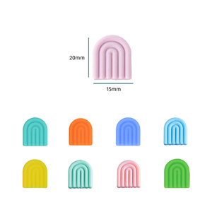 Prix d'usine DIY Perles focales arc-en-ciel en silicone souple de qualité alimentaire pour accessoires d'<span class=keywords><strong>arche</strong></span> de jouets de dentition et de sucettes pour bébé - Product Image 6