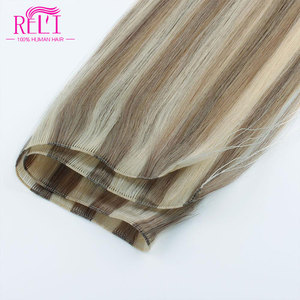 Extensiones <span class=keywords><strong>de</strong></span> Cabello Ruso <span class=keywords><strong>de</strong></span> Doble Trama <span class=keywords><strong>de</strong></span> Alta Calidad Ruili, Cabello Virgen <span class=keywords><strong>Invisible</strong></span> que se Puede Cortar para un Cabello Natural - Product Image 6