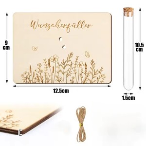 Eleganti biglietti d'invito in legno lettere d'amore che desiderano matrimoni regali regali ornamenti festa laurea stagione <span class=keywords><strong>auguri</strong></span> Baby Shower - Product Image 5