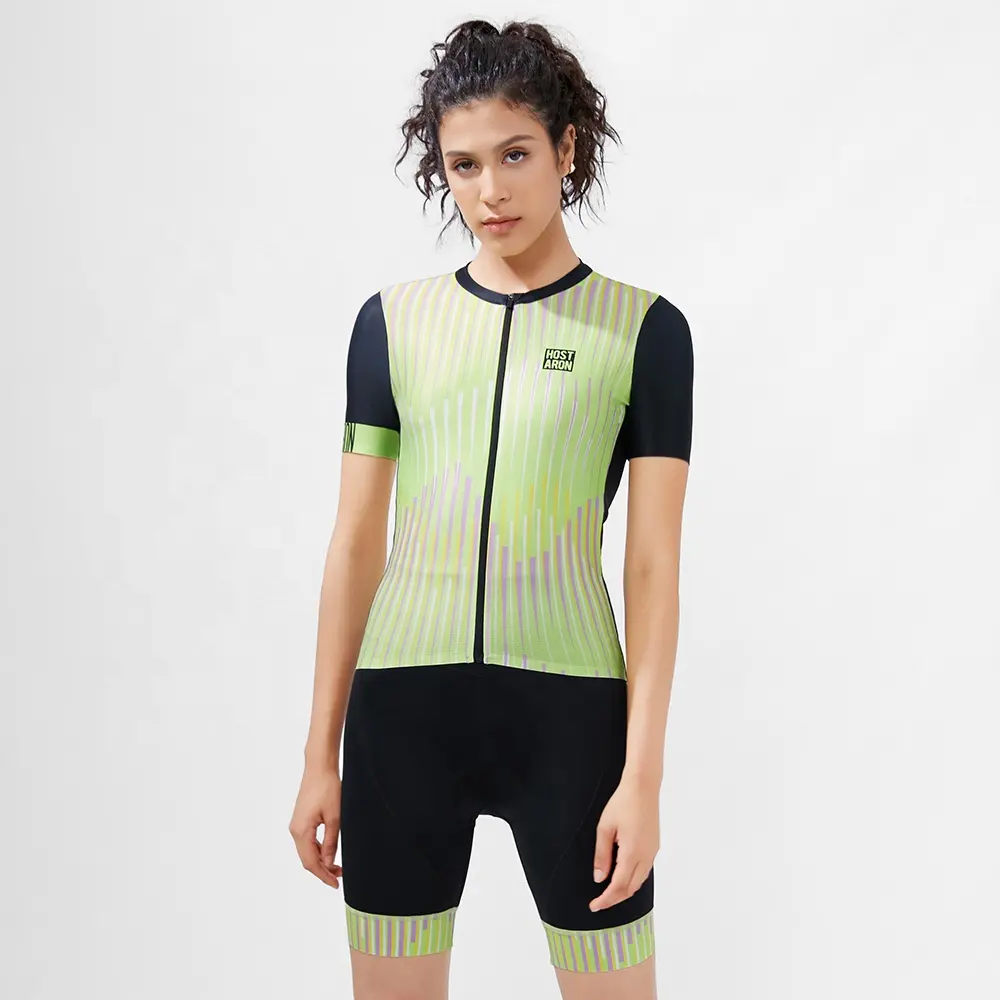 Hostaron conjunto de blusa e bermuda feminina, camiseta e bermuda cropped para ciclismo