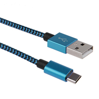 Câble USB vers USB C tressé en nylon, charge rapide 3A, longueur 1,2 mètre (3 pieds, 6 pieds) pour Samsung, nouveau iPhone
