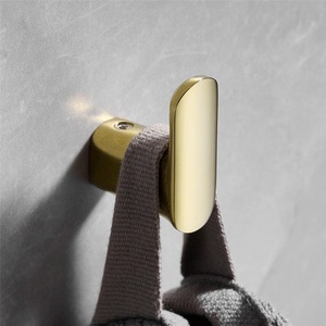 Light Luxury Modern Iron Punch-free Multifunctional Flexible Bathroom Wall-mounted <b>Coat</b> <b>Hook</b> Single <b>Hook</b> - Product Image 3