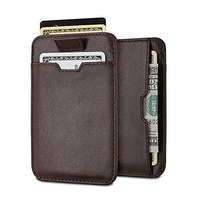 Produsen Dompet Logo Kustom Pribadi Mini Kartu Kredit Minimalis Ramping RFID Pria Dompet Kulit