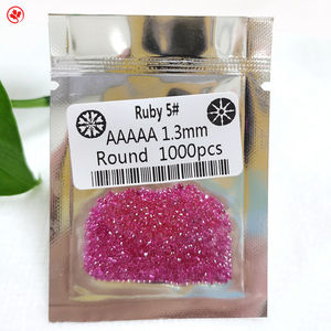 Redleaf Jewelry Loose Gem stone Synthetic Corundum 2 # &lt;span class=keywords&gt;&lt;strong&gt;Ruby&lt;/strong&gt;&lt;/span&gt; Round 1mm-4mm Größen bereich Natürlich aussehender künstlicher Edelstein - Product Image 4