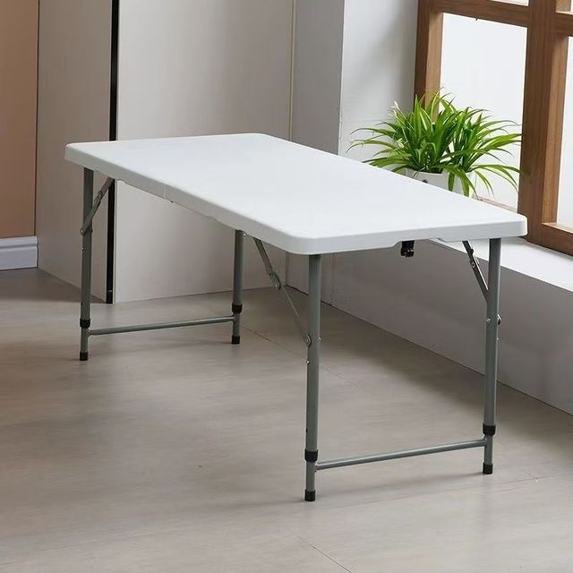 Factory Direct Sales Party Tables and Chairs Adjustable Folding Tables Rectangular Plastic Portable Folding Tables
