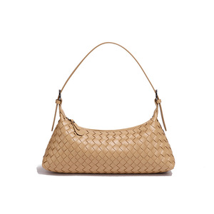 Fashion Woven Hobo <b>Bag</b> for Women <b>Soft</b> PU <b>Leather</b> Shoulder <b>Bag</b> Crescent Crossbody Handbag - Product Image 5