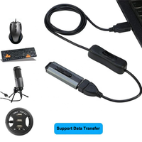 ODM OEM kabel perpanjangan Usb laki-laki ke perempuan kabel dengan saklar on off Usb on off untuk Data Tramsfer